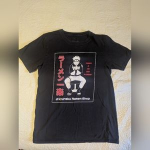 Black Naruto anime T-shirt